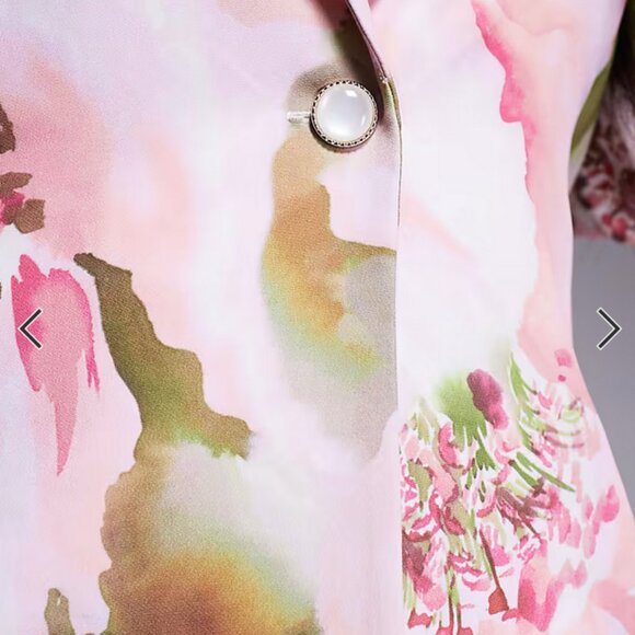 ASOS LUXE Womens Curve Tailored Suit Pants (18) & Jacket (14) Pink Floral Print - Picture 3 of 8